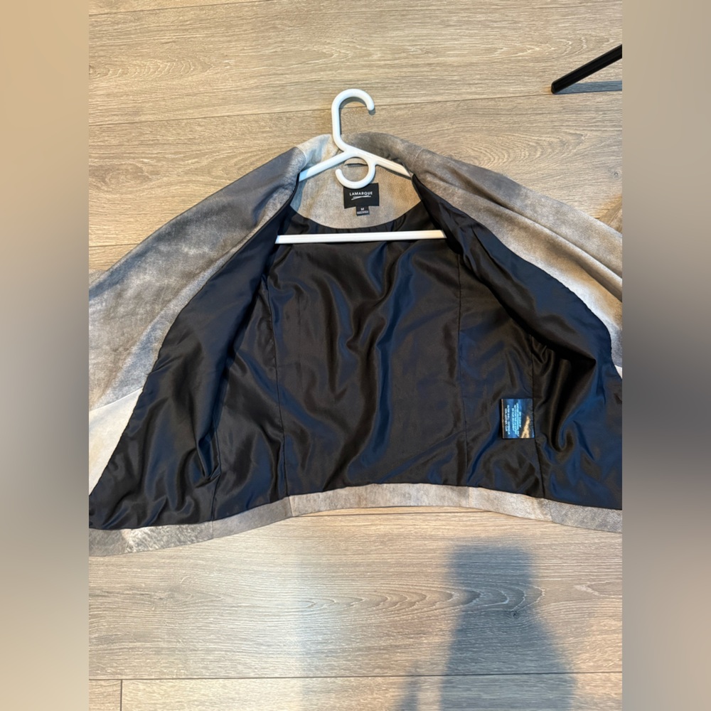 Anthropologie La Marque 1005 Leather Draped Front Jacket - Picture 11 of 12